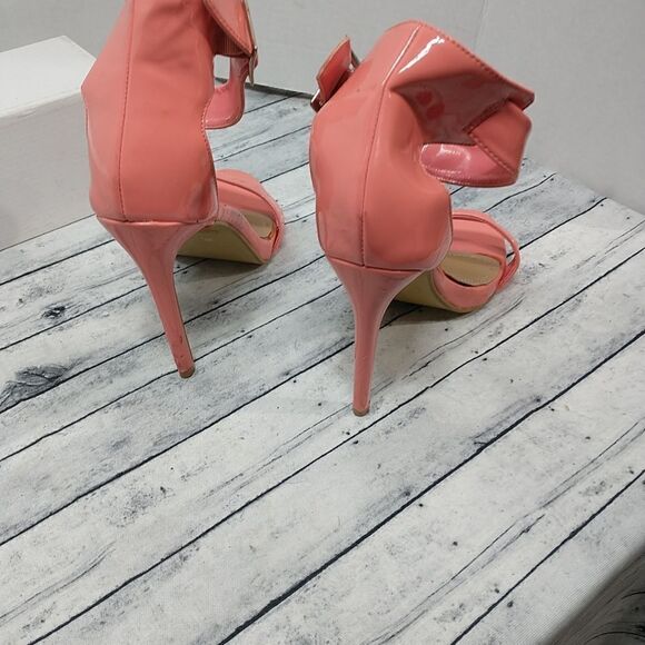 Women's SZ 10 Forever Pink Sandals High Heel Stilettos Buckle - Picture 3 of 10
